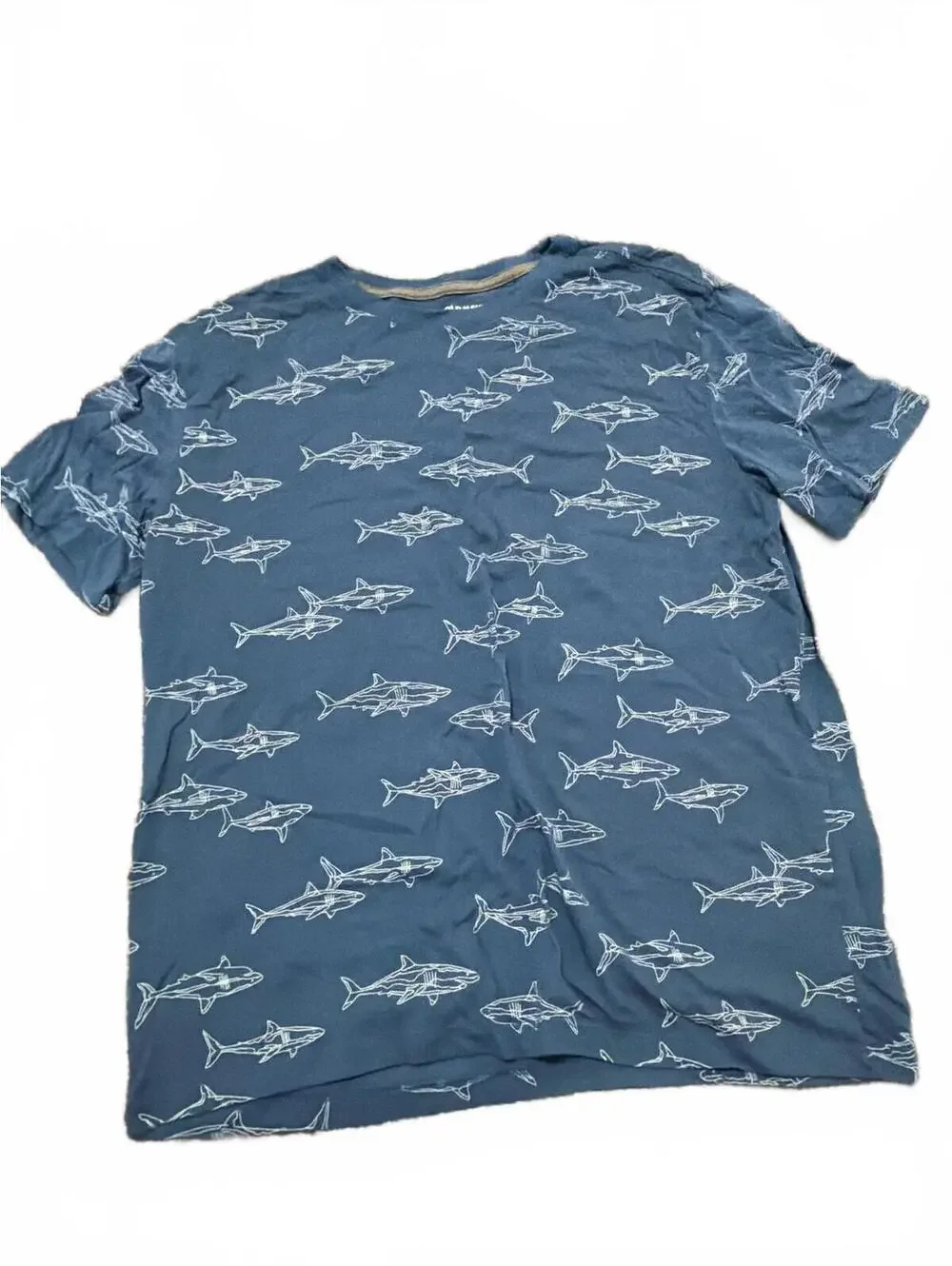 Old Navy Boys Blue Shark Print T-Shirt XL Plus